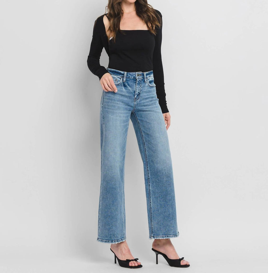 Flying Monkey - High Rise Wide Leg Jeans