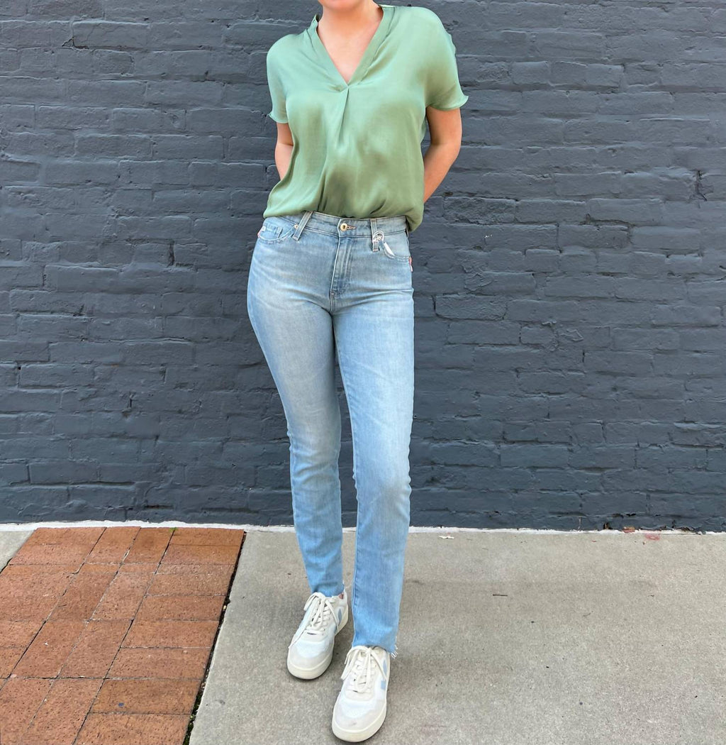 Ag Jeans - Mari High-rise Slim Straight Jeans