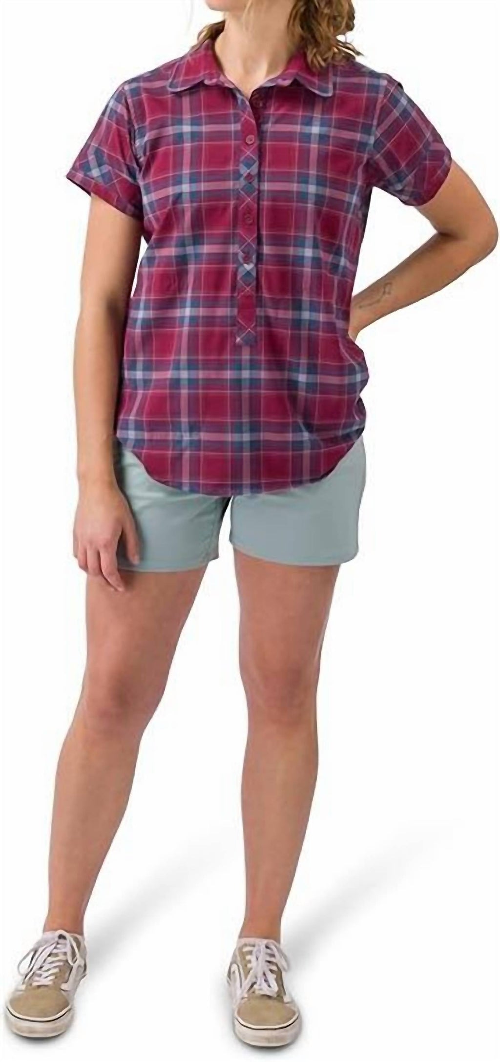 Flylow Gear - Aster Plaid Button-up Shorts Sleeve Shirt