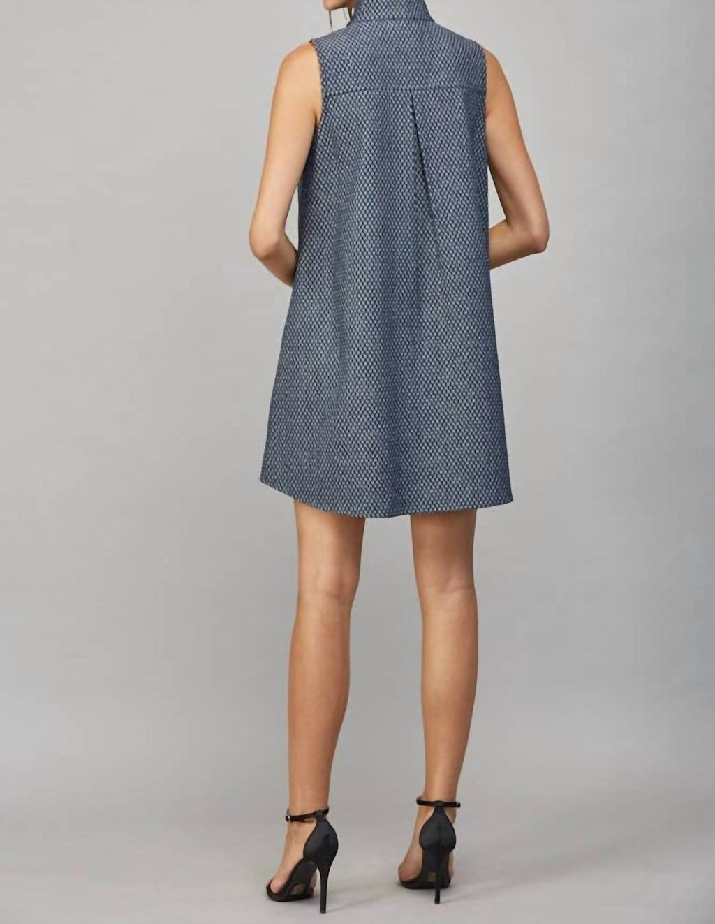 Fate - Stand Collar Mini Shift Dress
