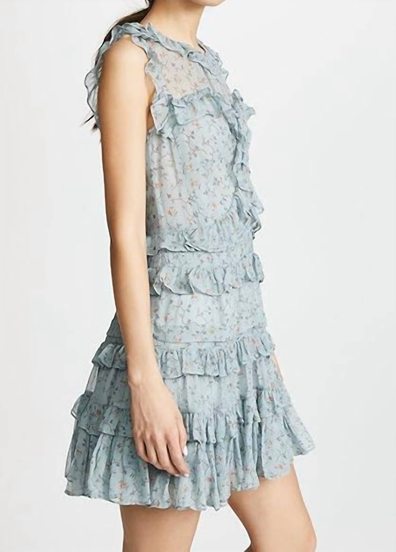 Rebecca Taylor - Vine Ruffle Sleeves Mini Dress