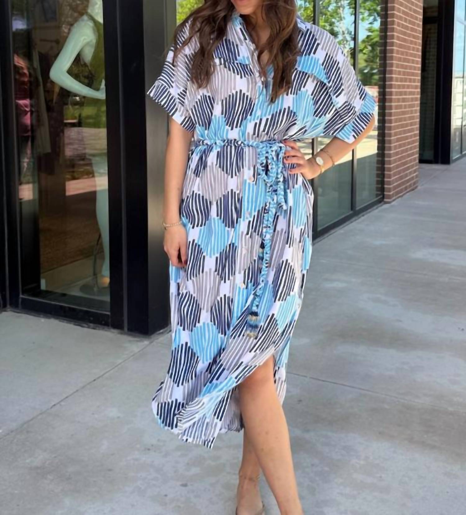 Mint Exclusives - Mosaic Comfy Shirt Dress