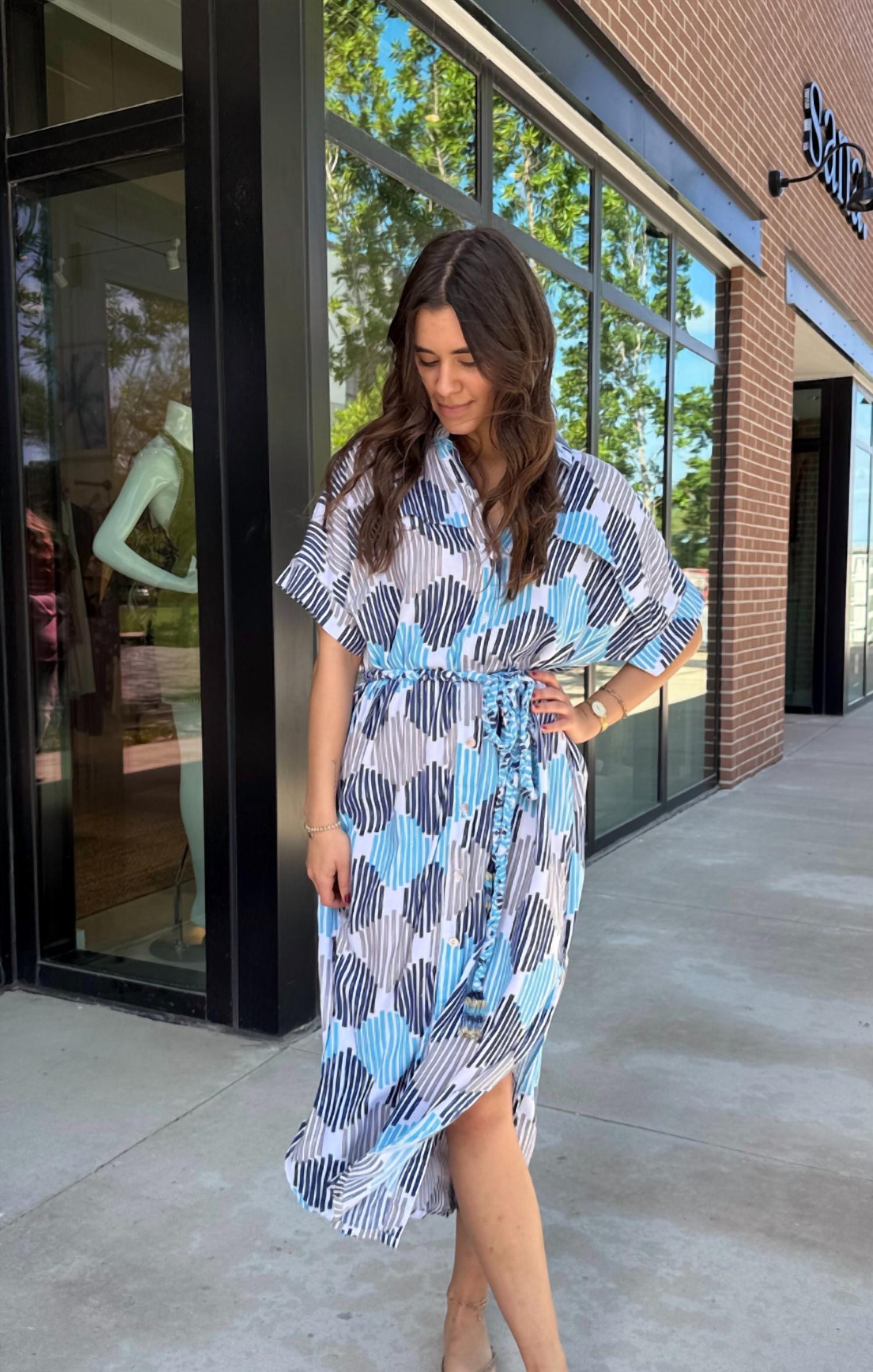 Mint Exclusives - Mosaic Comfy Shirt Dress