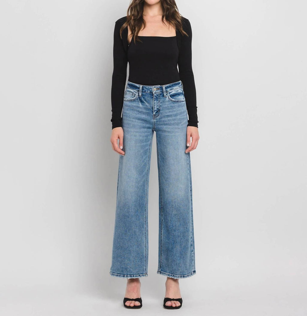 Flying Monkey - High Rise Wide Leg Jeans