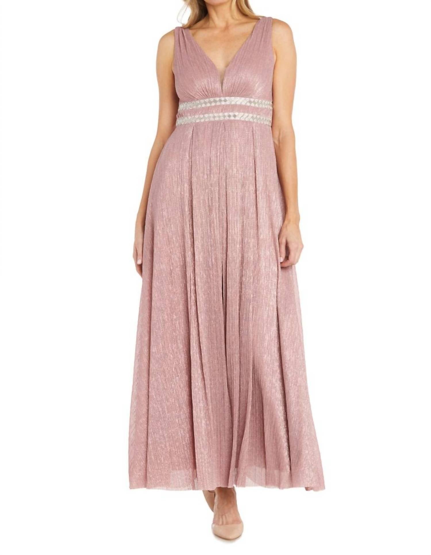 R&M Richards - Long Metallic Gown
