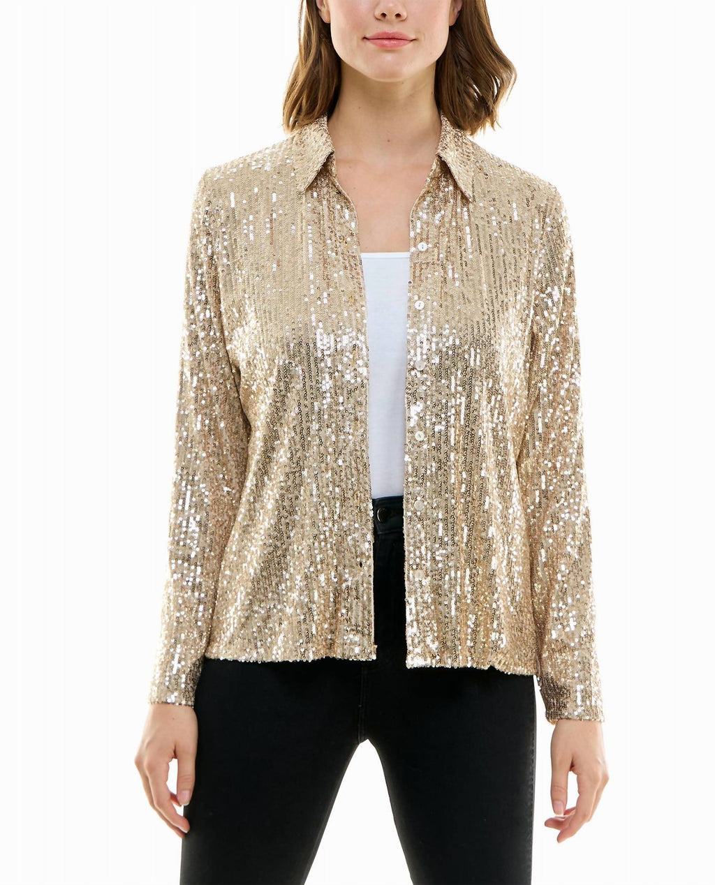 Nicole Miller - Nora Sequin Button Front Shirt
