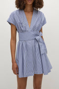 Faithfull The Brand - Lova Belted V-neck Mini Dress