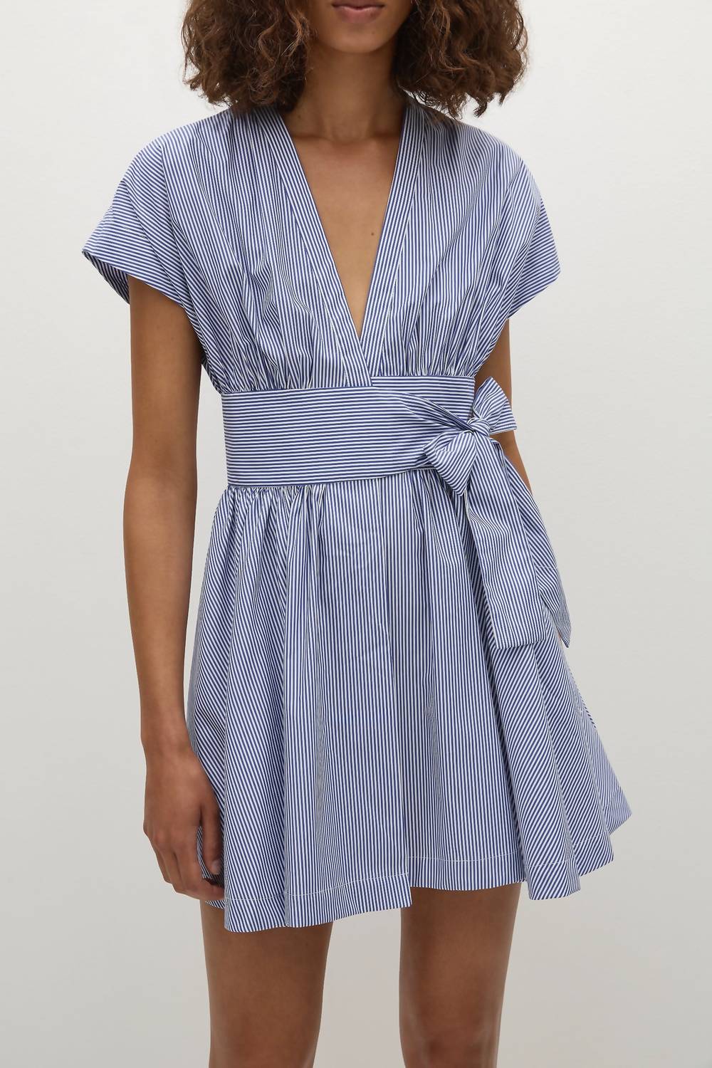Faithfull The Brand - Lova Belted V-neck Mini Dress