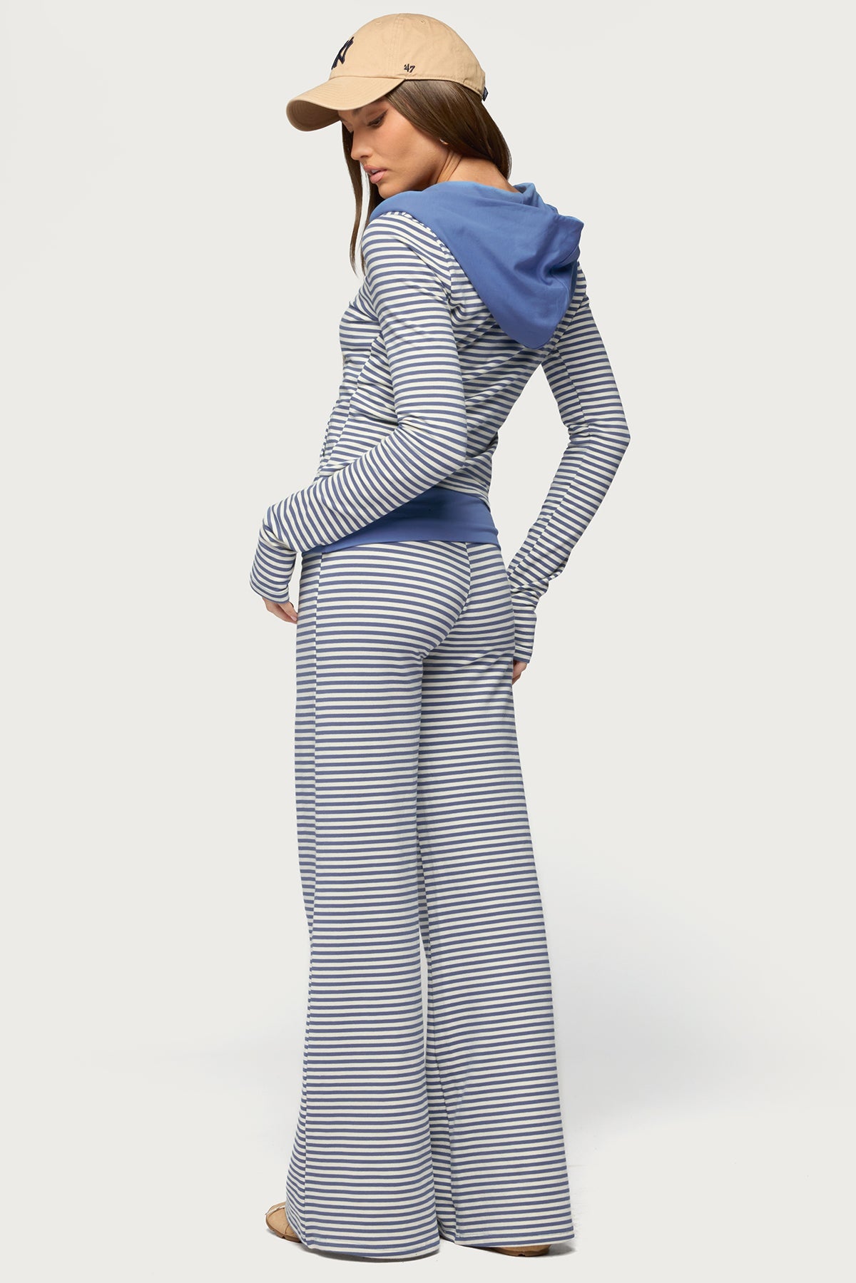Meggy Striped Zip Up Hoodie