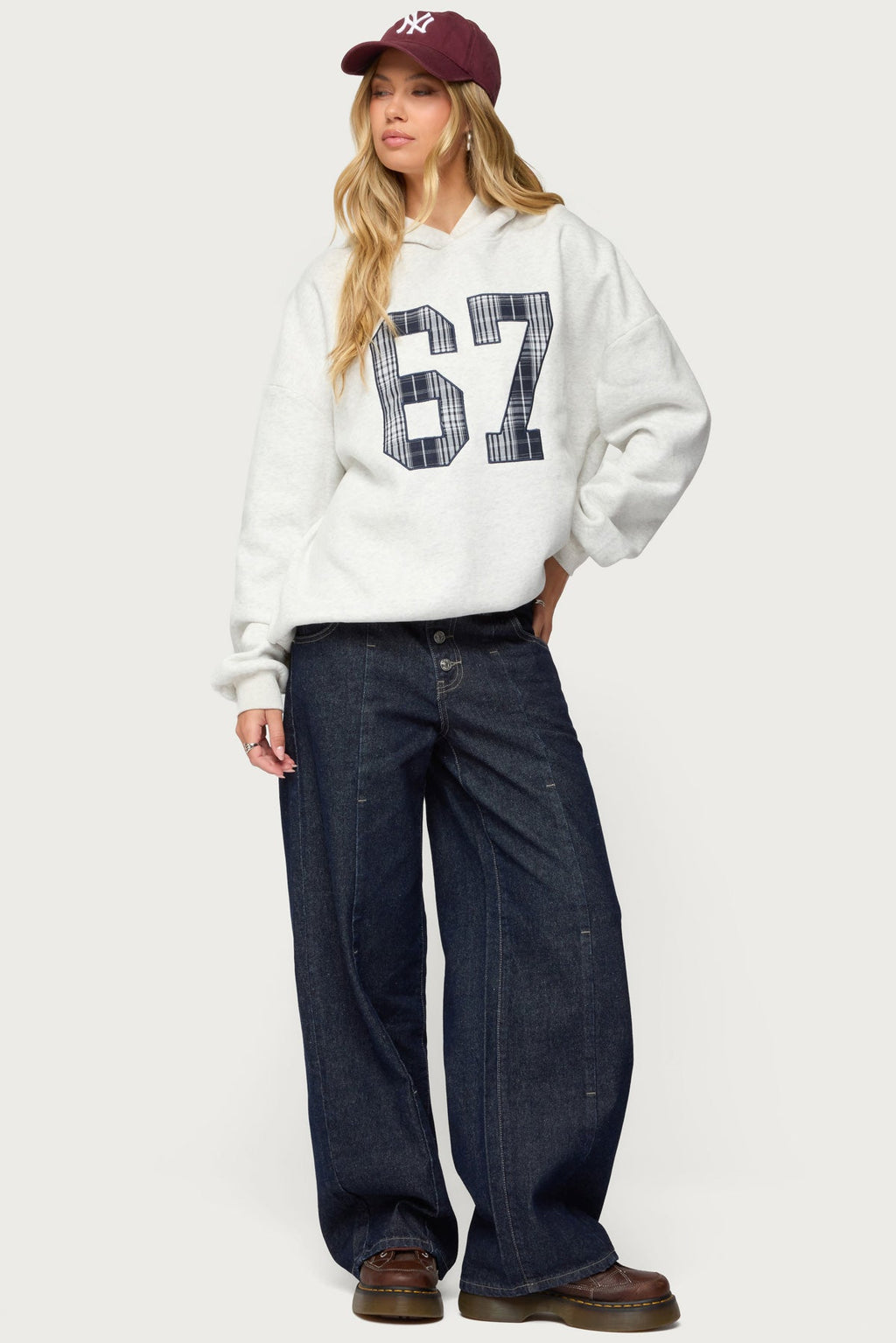 Gali Plaid 67 Oversized Hoodie