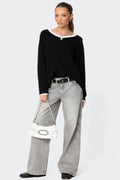 Magda Acid Wash Low Rise Baggy Jeans