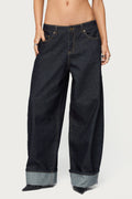 Petite Kella Low Rise Baggy Jeans