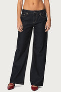 Raelynn Washed Low Rise Baggy Jeans