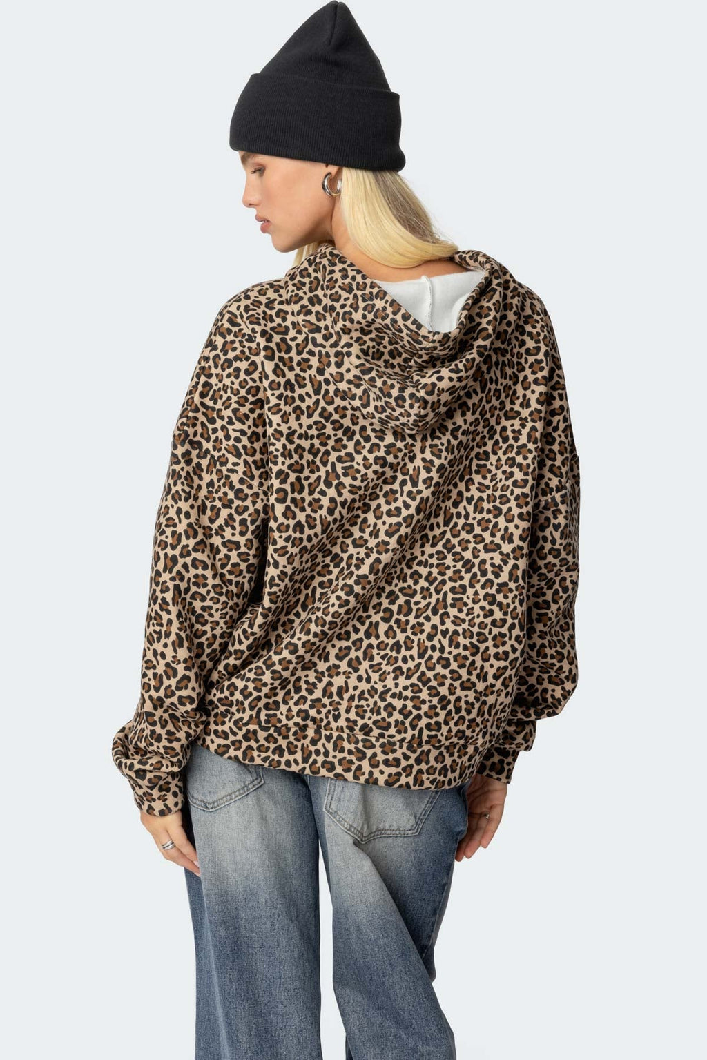 Leopard 8 Ball Oversized Hoodie