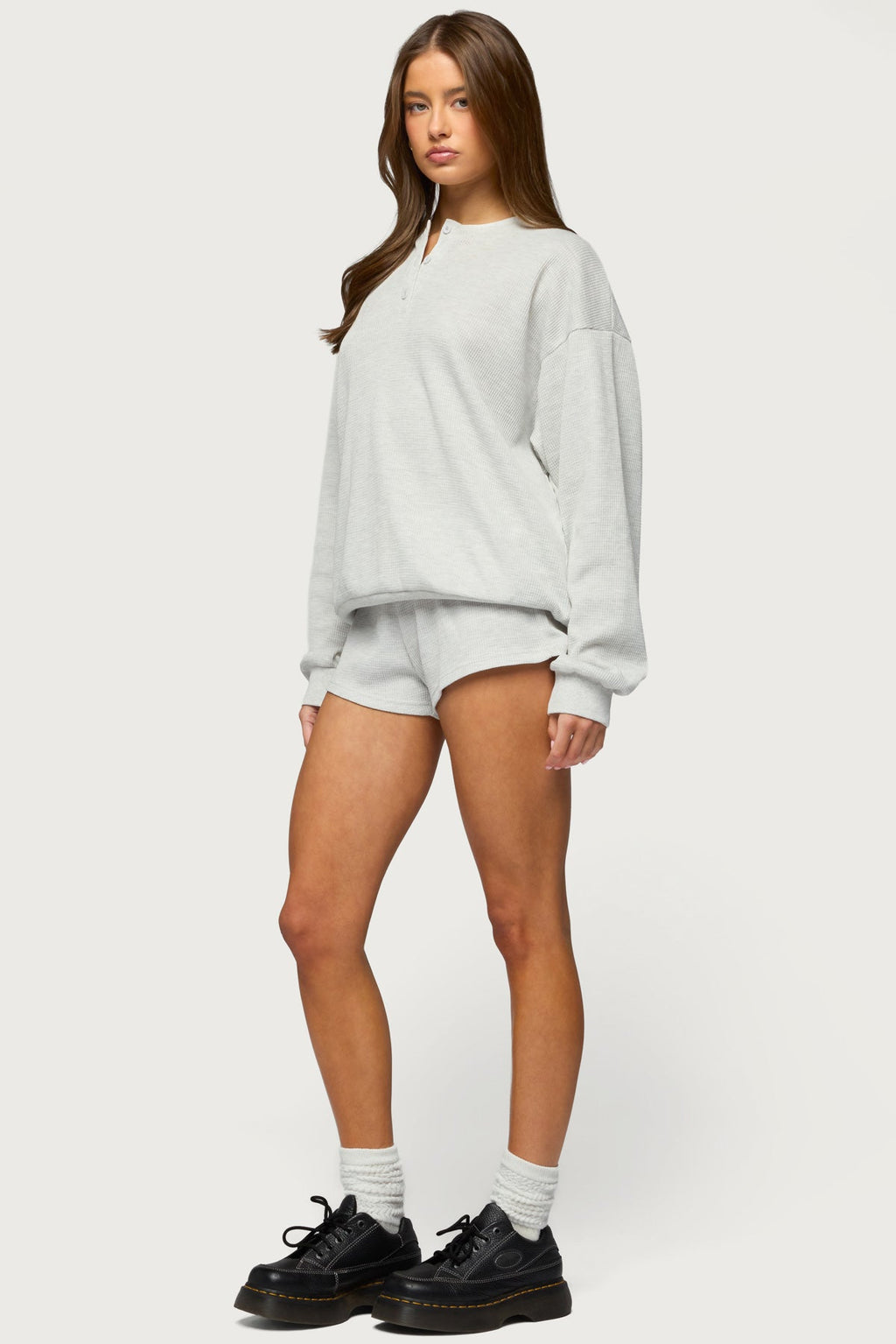 Baila Waffle Henley Top
