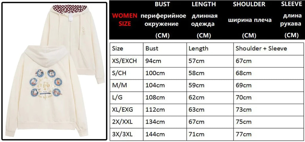 70th Anniversary Castle Mickey Mouse Letter Print Embroidery Fleece Sweatshirt Unisex Women Zip Up Jacket Jumper Tops
