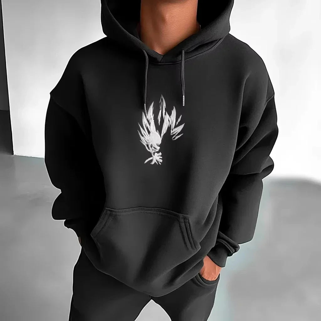 Oversized Men's Hoodie Anime Dragon Ball Sanyan Y2k Clothes Sweatshirt Autumn Winter Sweater Loose Cotton Women Long Sleeve Tops