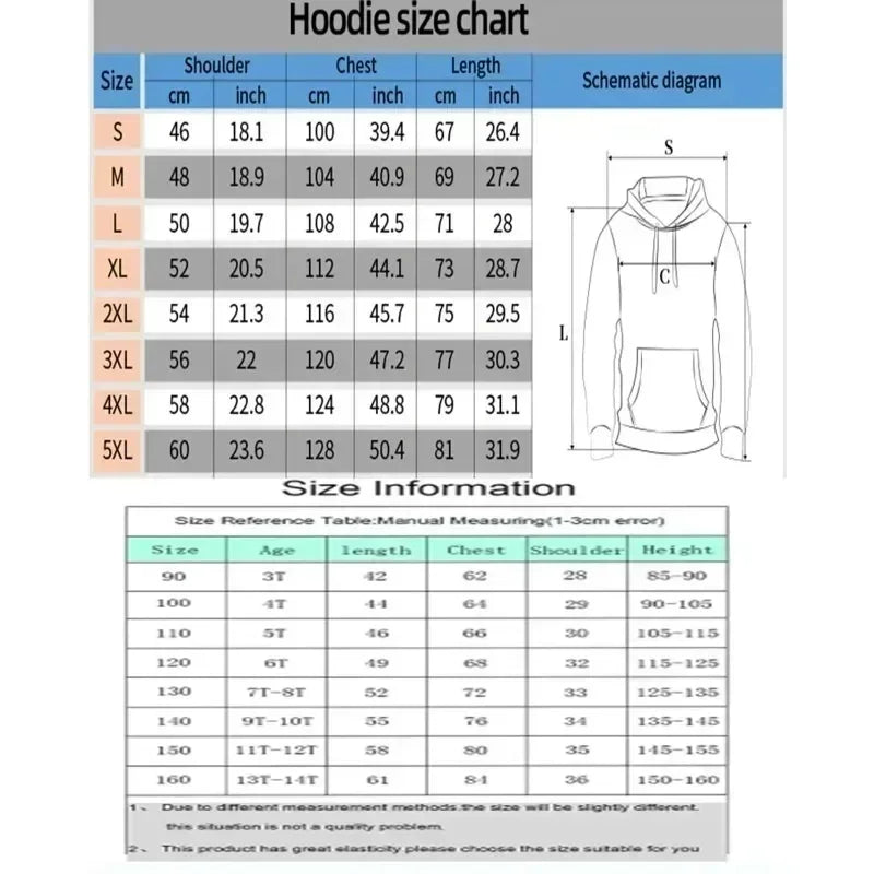 Animation Hoodie 2025 Men's Autumn/Winter New Vegeta Printed Harajuku Plus Size Casual Trendy Y2K Parent Child Top