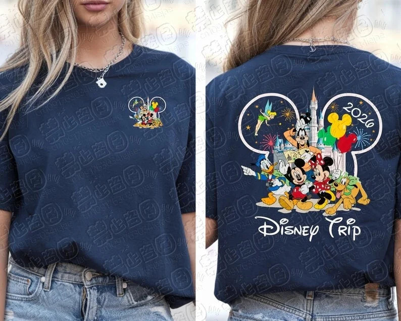 2026 Mickey and Friends Peripheral Printed Hoodies Latest Fashion Girls Spring Loose Parent-child Comfortable Round-neck Hoodie