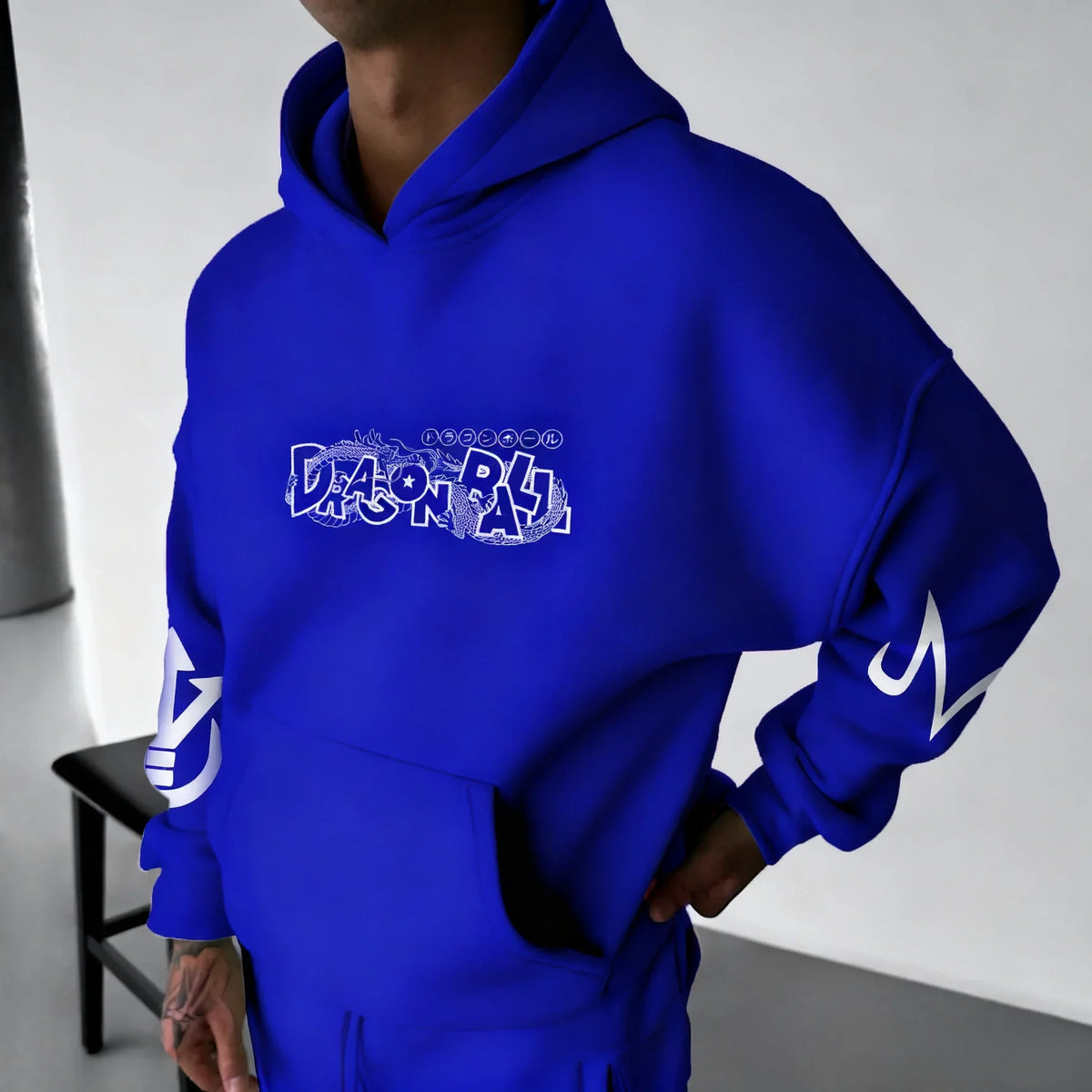 Animation Hoodie 2025 Men's Autumn/Winter New Vegeta Printed Harajuku Plus Size Casual Trendy Y2K Parent Child Top