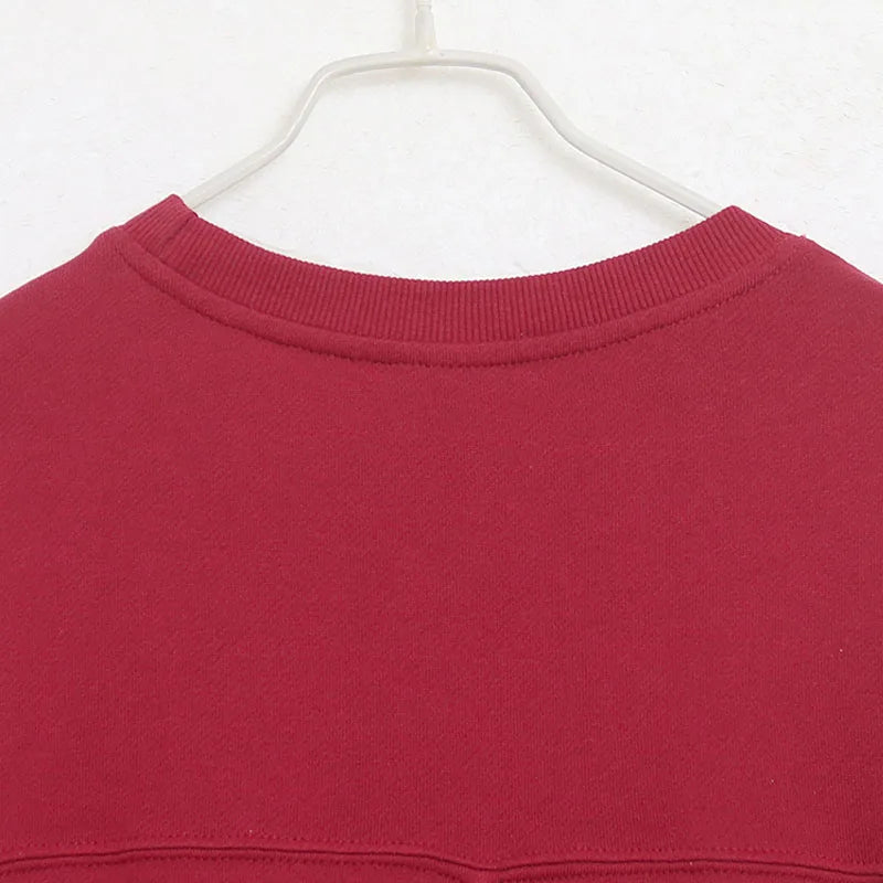 Embroidery Sweatshirt Women O Neck Pullover Tops Female Casual Loose Jumper Oversized Unisex Couple