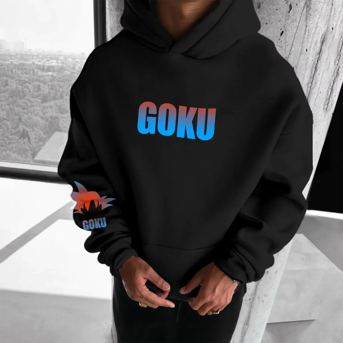 Anime Printing American Hip Hoodie Men's 2025 Autumn/Winter New Casual Loose Y2K Trendy Versatile Parent-Child Top