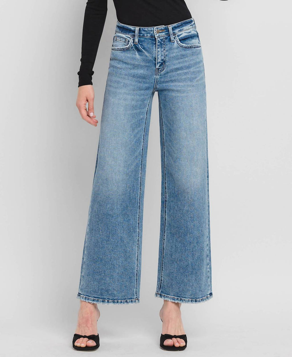 Flying Monkey - High Rise Wide Leg Jeans