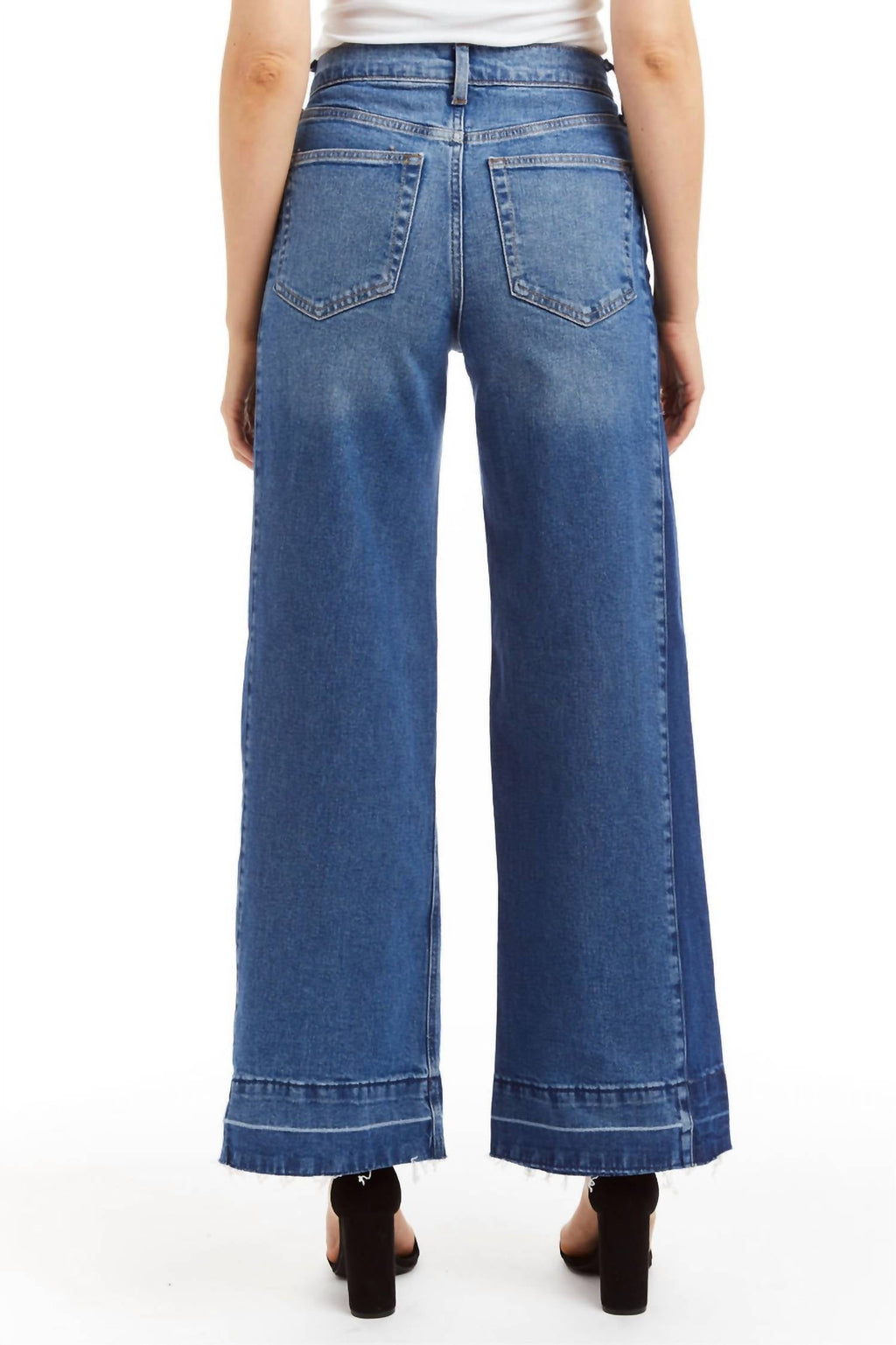 Tractr - Two Toned Wide Leg Jeans