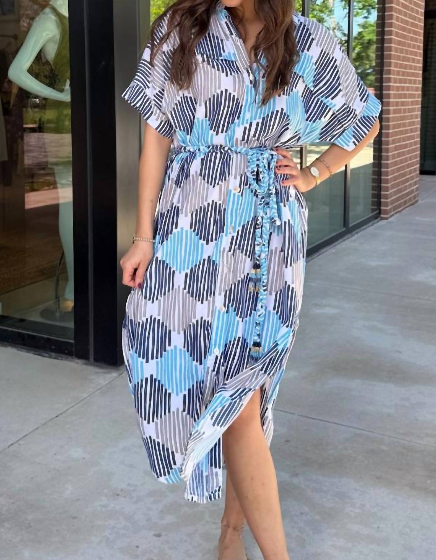 Mint Exclusives - Mosaic Comfy Shirt Dress