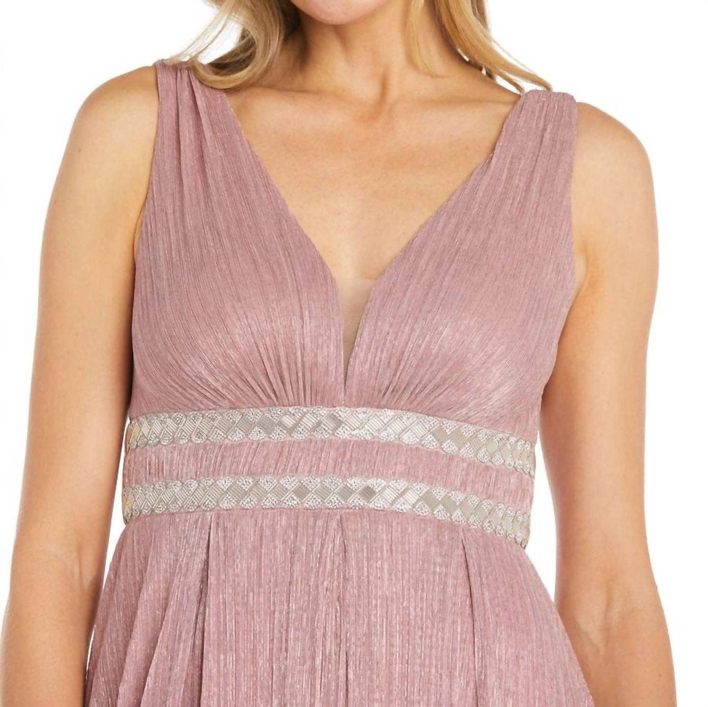 R&M Richards - Long Metallic Gown