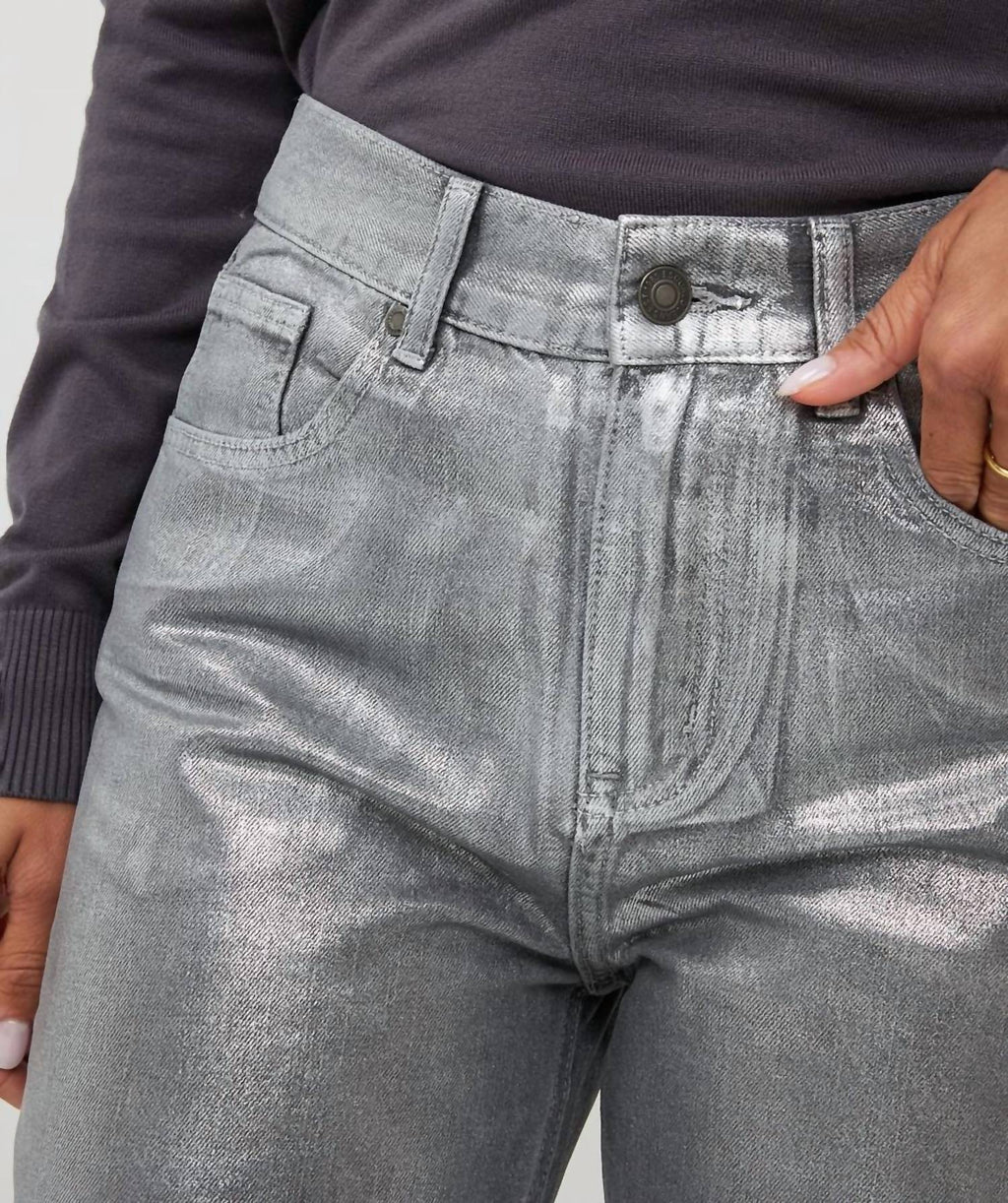 Esqualo - Metallic grey jean