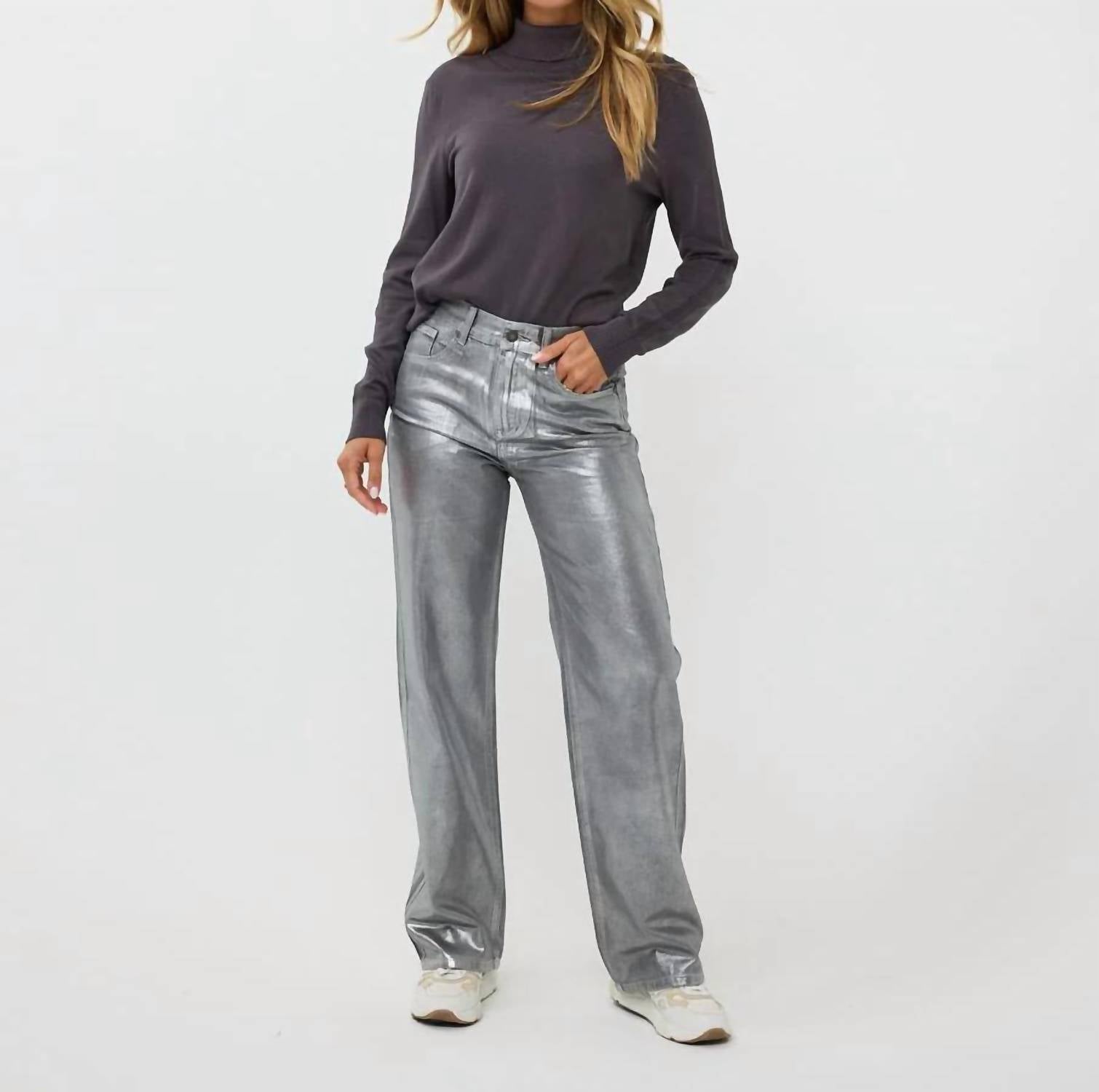 Esqualo - Metallic grey jean