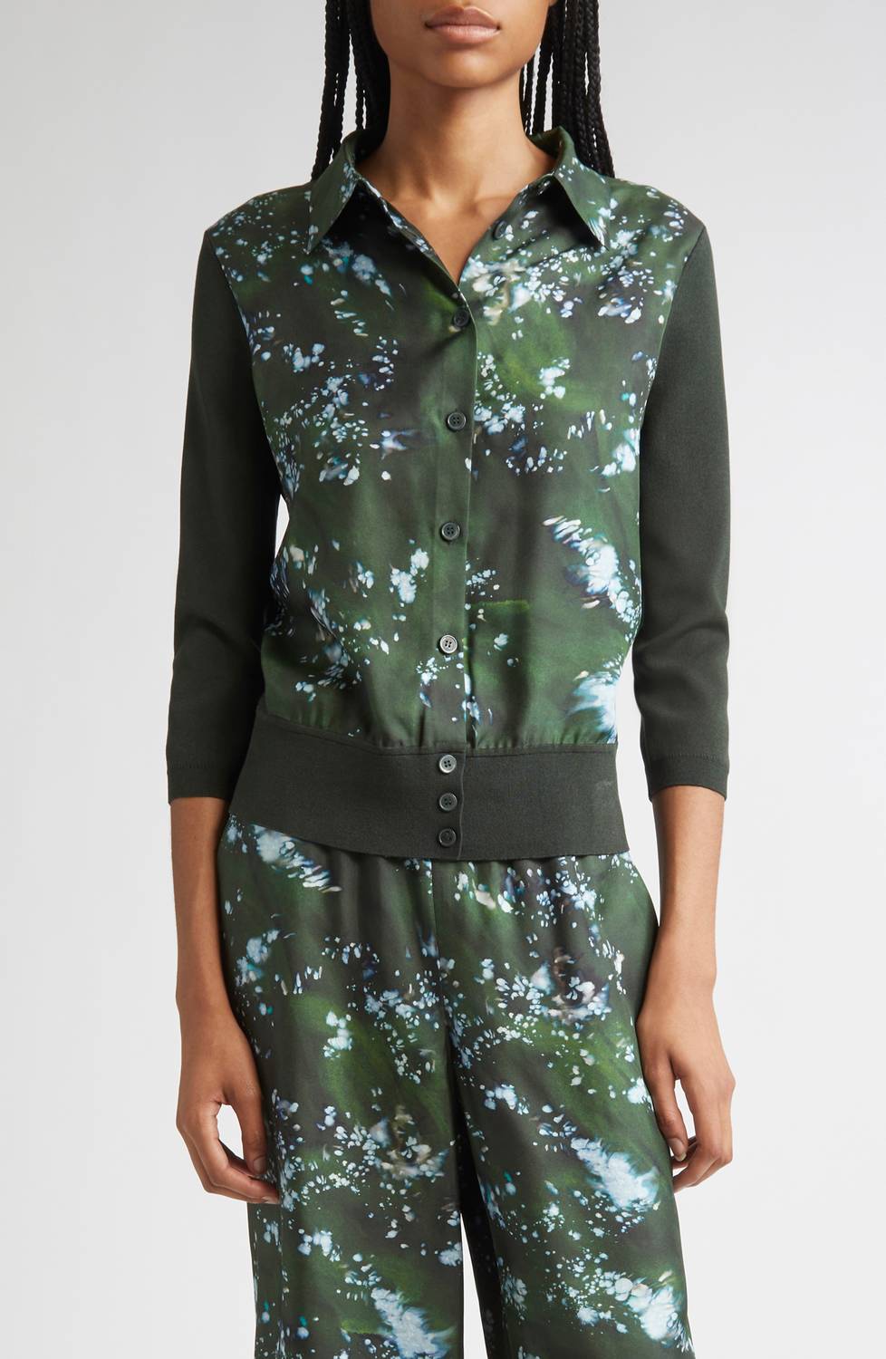 Lafayette 148 - Collard Button Front Cardigan