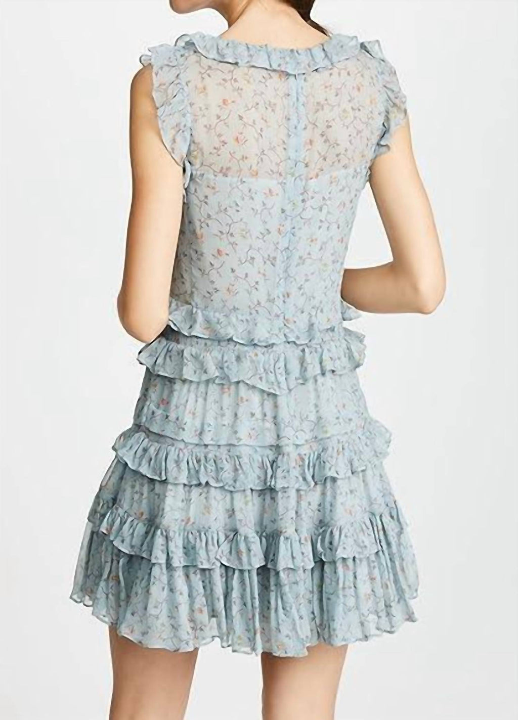 Rebecca Taylor - Vine Ruffle Sleeves Mini Dress