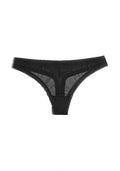 Blush Lingerie - Women's Mesh Lace Trim Thong Panty