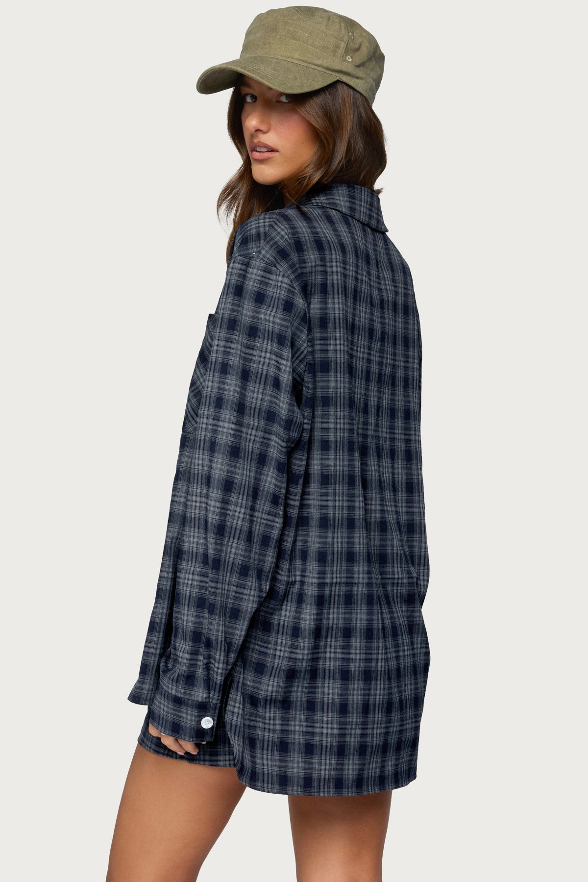 Alessa Plaid Button Up Long Sleeve Top