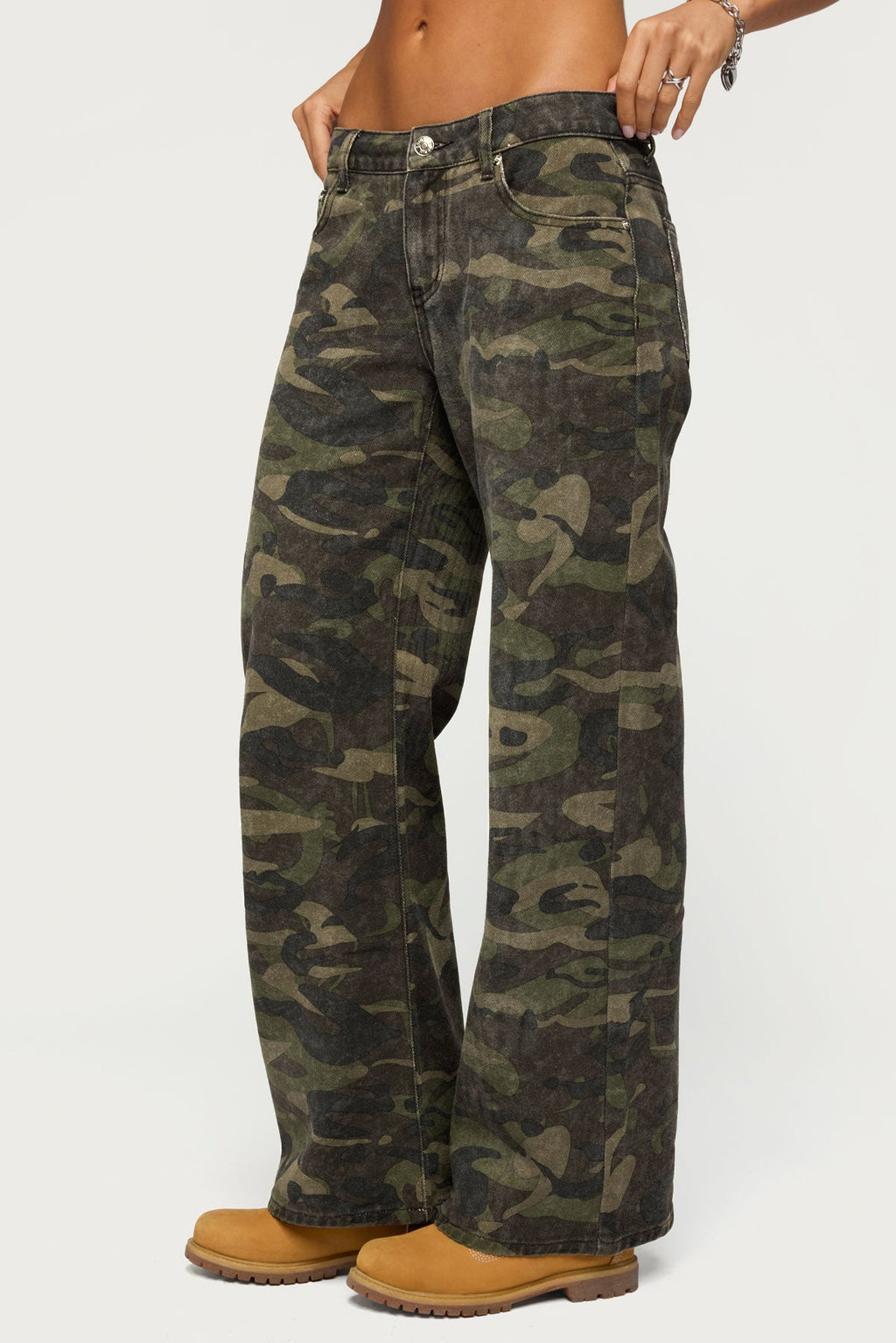 Soya Camo Low Rise Baggy Jeans