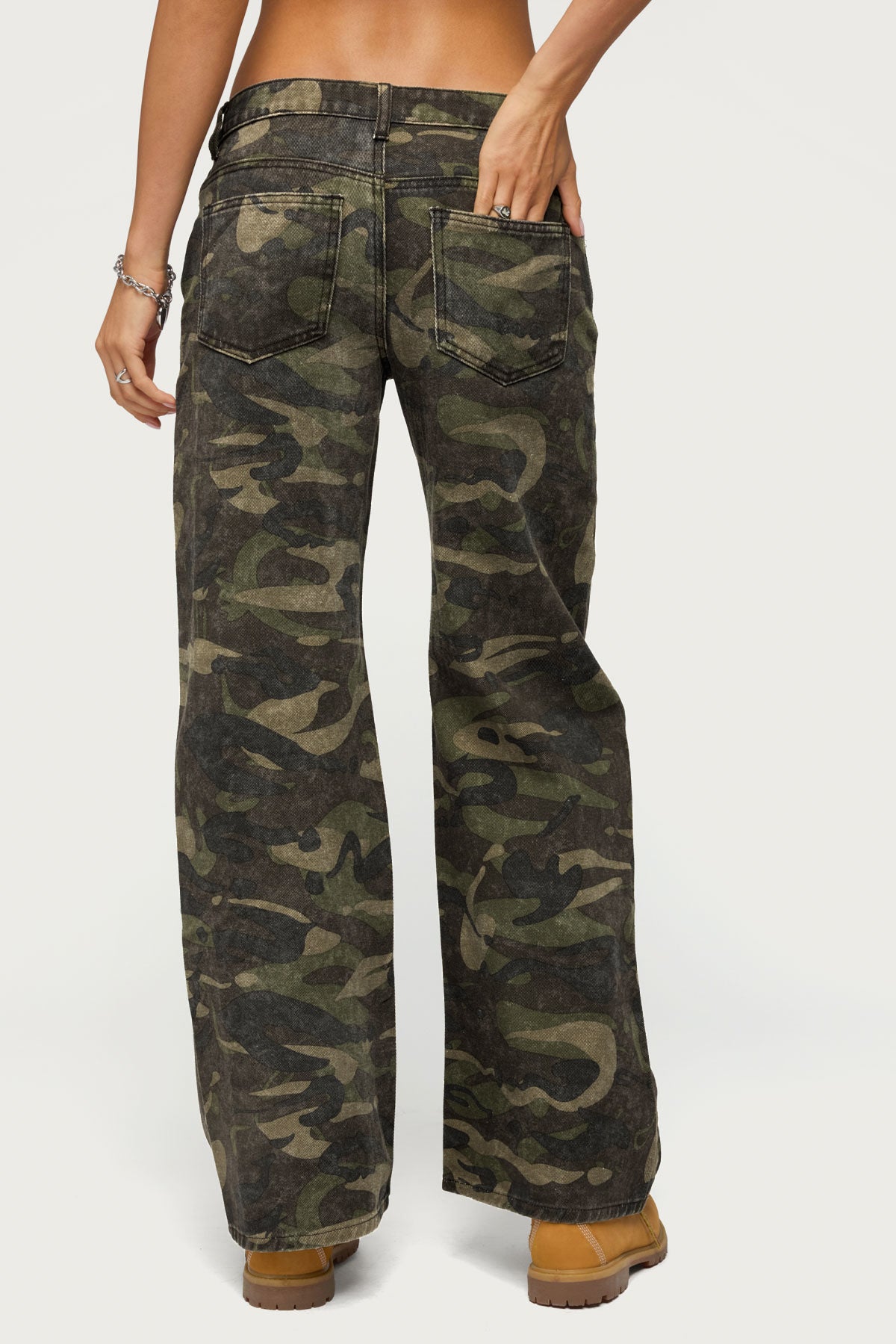 Soya Camo Low Rise Baggy Jeans